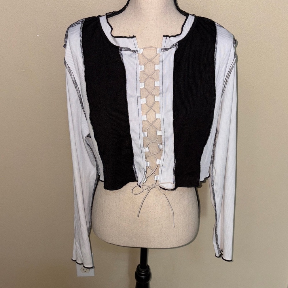Black and White Women's Top